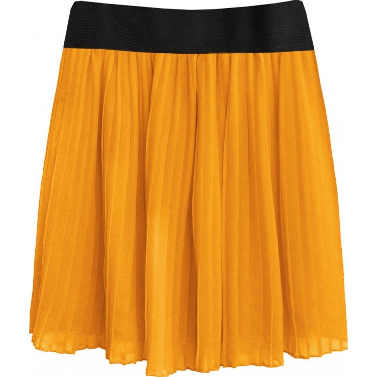 Dámska plisovaná sukňa pomarančová 1 (9228/3)